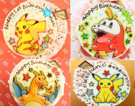 おやつのこみちシュマン:プロ水彩画のようなポケモンイラストケーキ