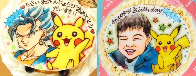 おやつのこみちシュマン:プロ水彩画のようなポケモンイラストケーキ